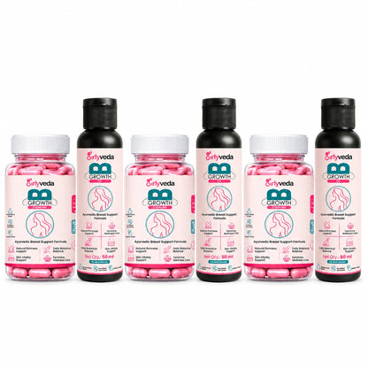 B-Growth Combo — Ayurvedic Breast Nourishment Capsule + Herbal Firming Oil