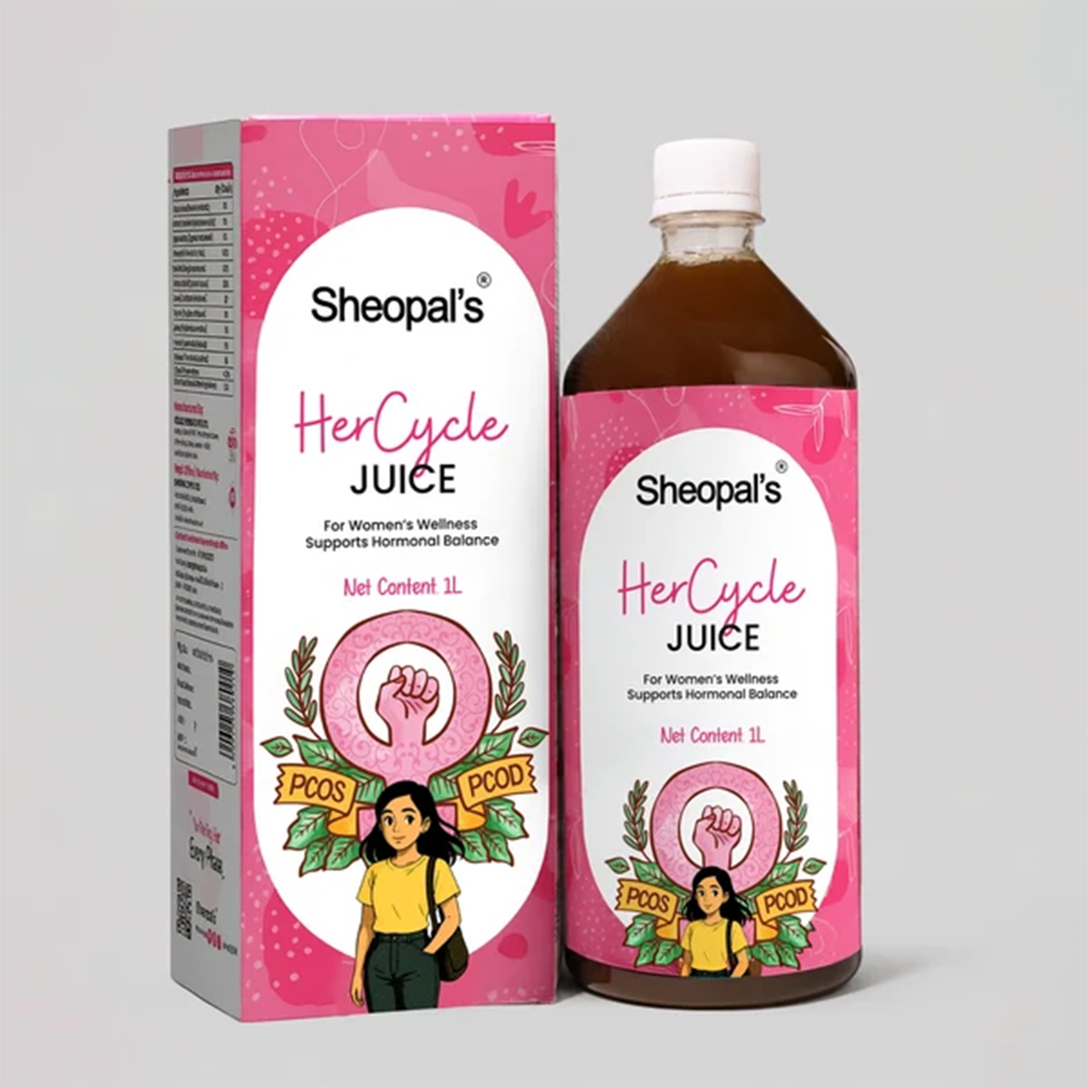HerCycle Juice with Ashoka Chhal & Daruharidra | Ayurvedic Herbal Juice for Women | 1L